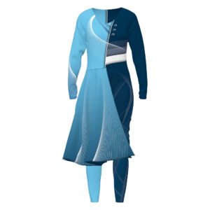 Unitard w/ Skirt Blue Radiance