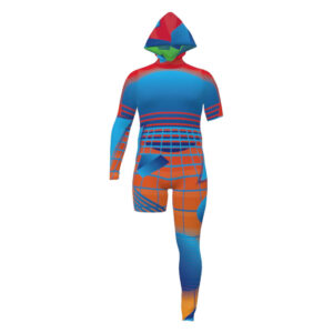 Retro 80's Collection - Unitard w/ Oversize Hood